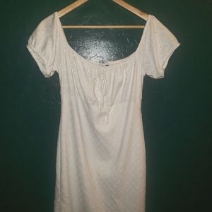 Off-shoulder white dress